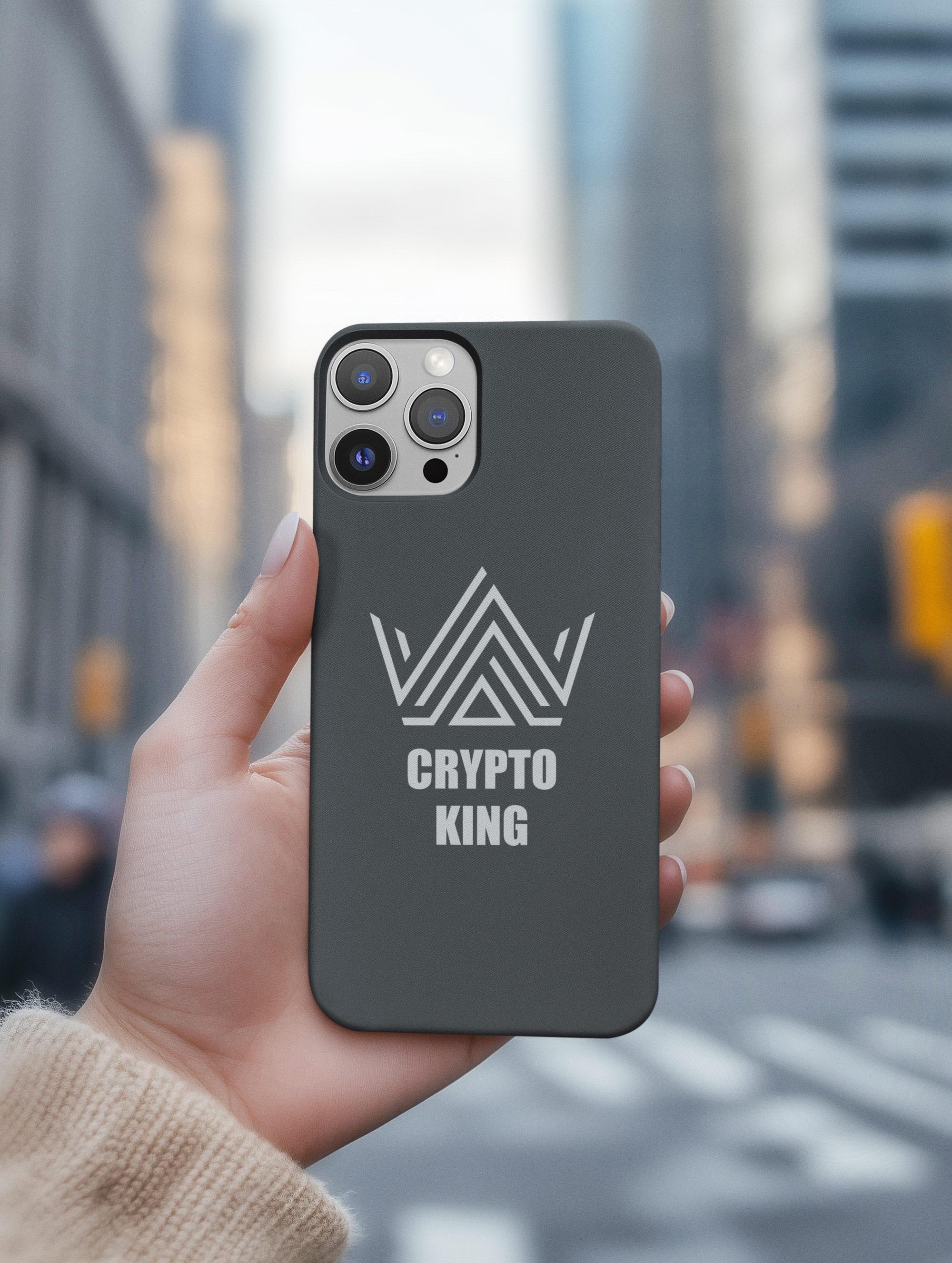Crypto King iPhone Case: Lexan Polycarbonate, Glossy Finish