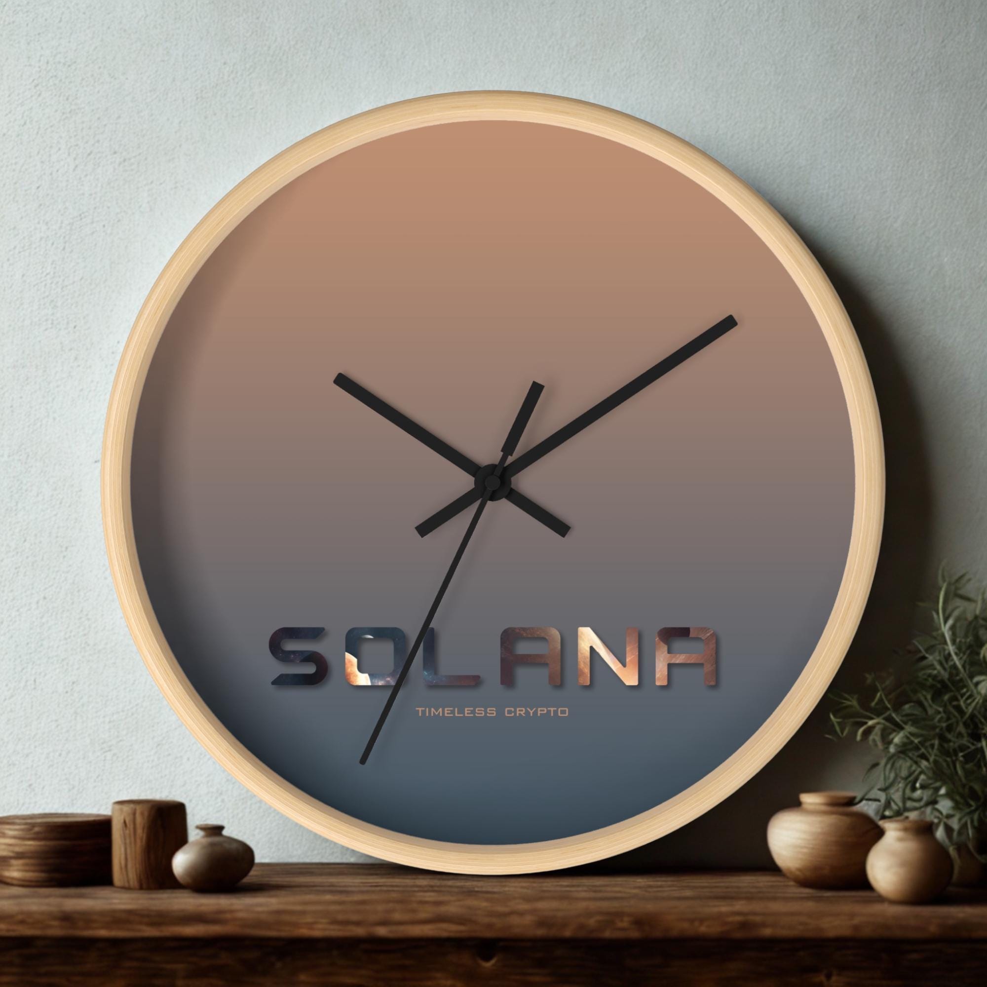 Solana Crypto Wall Clock — Solar Flare Edition - Etsy