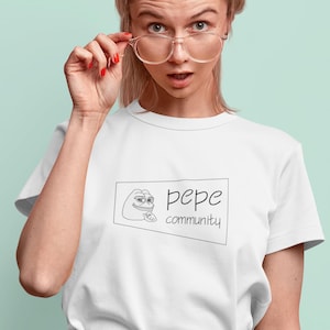 Pepe Coin T-Shirt | Unisex Exclusive Pepe Support Tee Gift | Meme Token Illustration Sketch | Black & White Crypto Apparel for Men Women