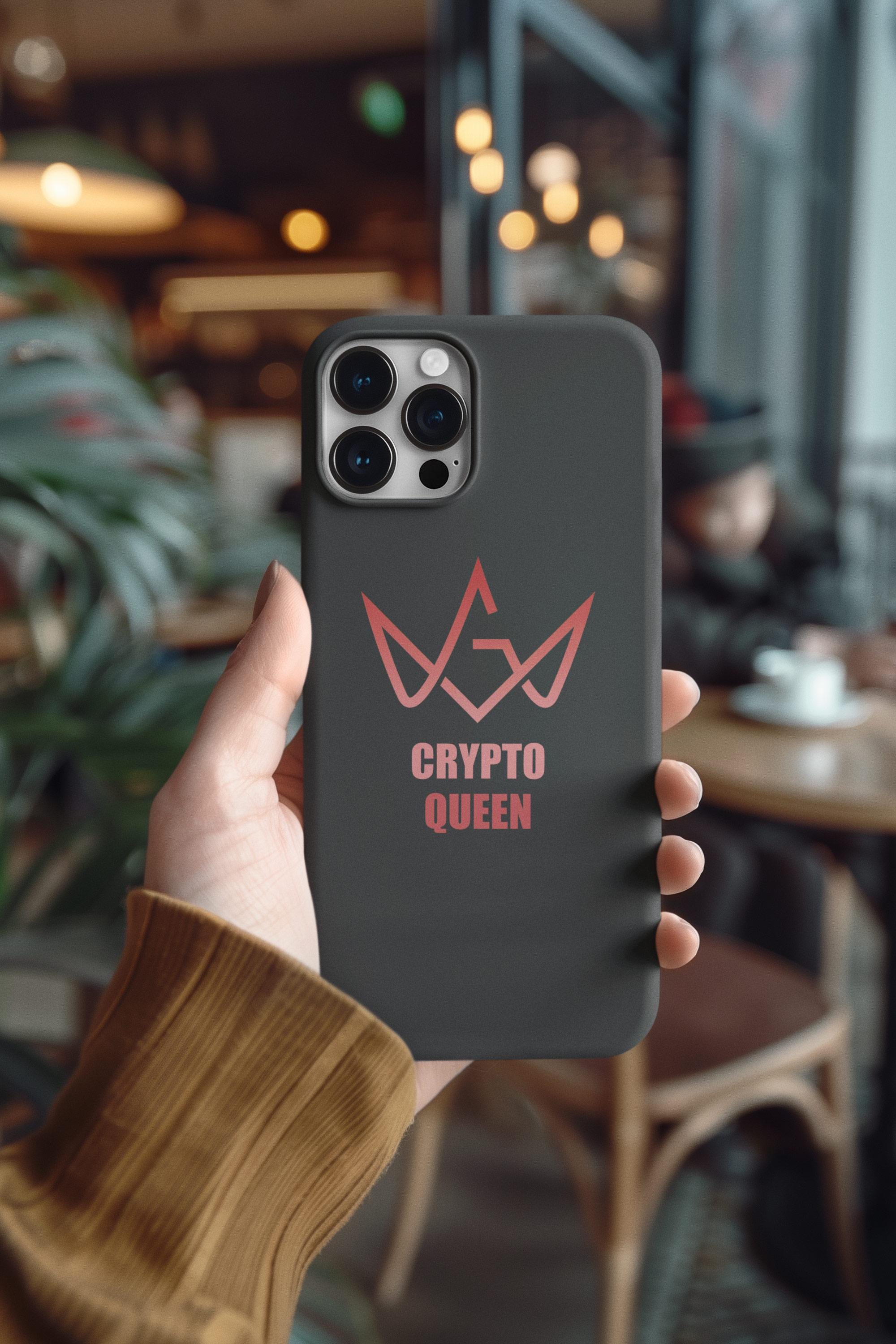 Crypto Queen iPhoneケース：シックなトレーダー投資家向けスマホカバー - Etsy 日本