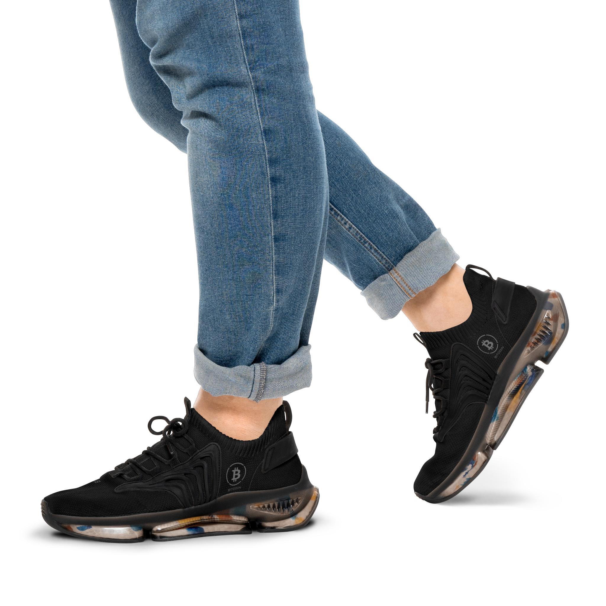 Chaussures de sport Bitcoin noires - Accessoire de port quotidien Btc Crypto  - Etsy France