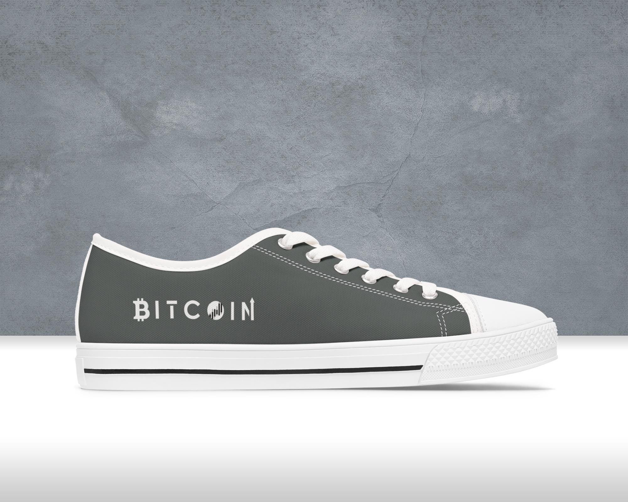 Bitcoin Sneakers: Unisex Minimalist BTC Crypto Shoes