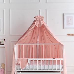 Dosel para cuna, dosel para bebé, dosel para niña, dosel de tul para habitación infantil, dosel personalizado, dosel para cama infantil