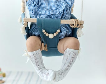 Altalena per bambini con cuscino imbottito con cristalli per bambini da