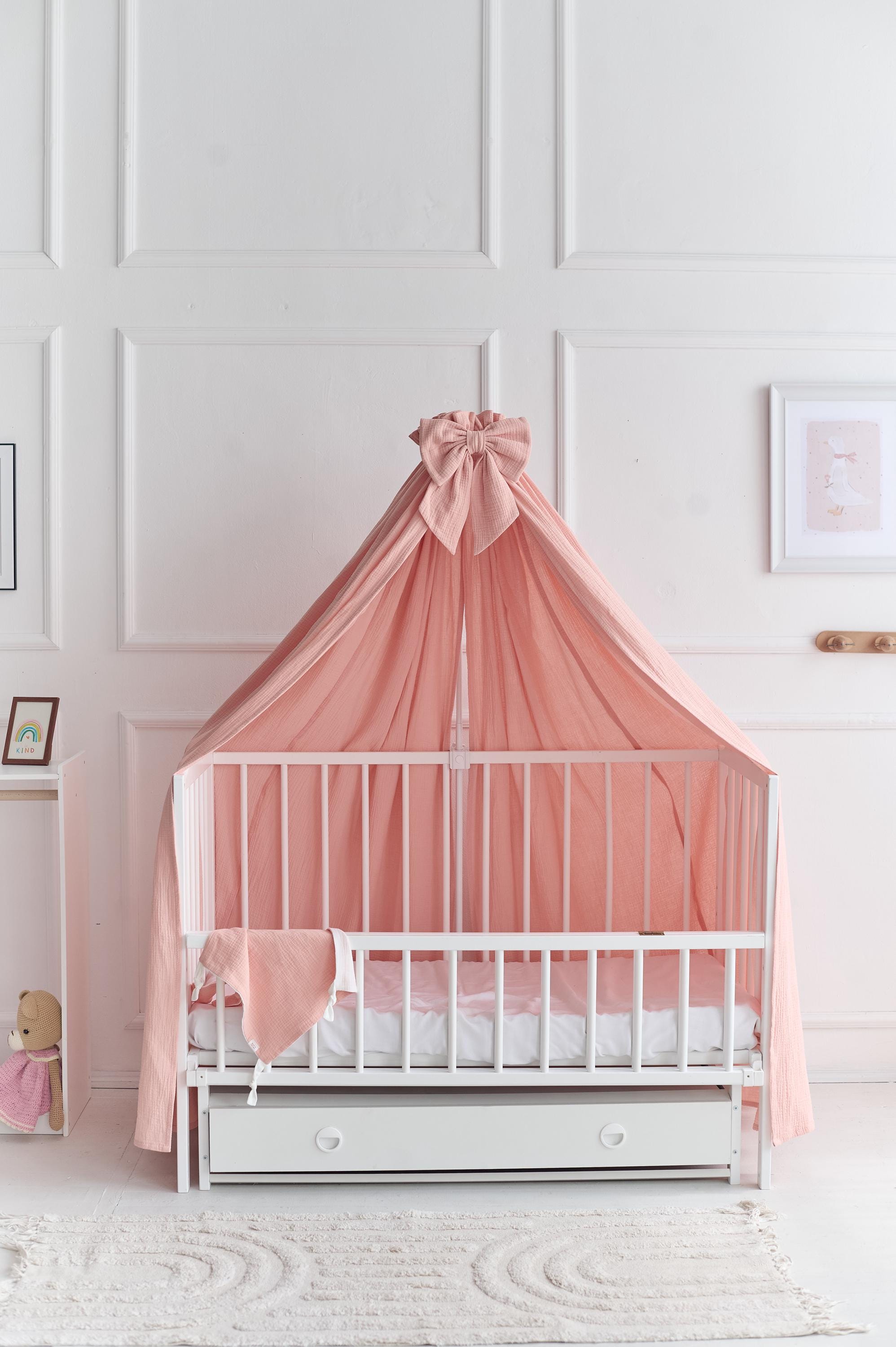 Pink Fancy Baby Bassinets Royal Carriage Metal Doll Bed With