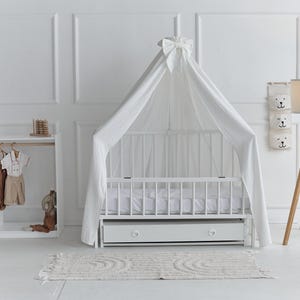 Weißer Himmel für Bett, Betthimmel, Betthimmel, Betthimmel, Betthimmel, Betthimmel, Betthimmel, Babybett, Betthimmel