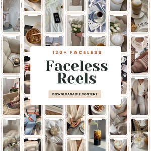 120+ Aesthetic Faceless Reels - Videos for Instagram Reels - Minimalist Faceless Digital Marketing Videos - Content Creator
