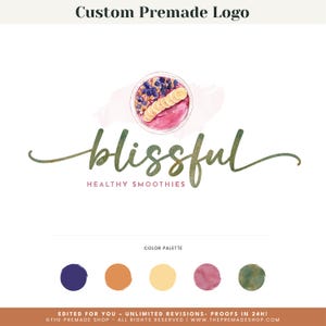 Nutrition Logo, Premade Logo Design, Fruits Logo Design, Health Logo - Diet Logo and Branding Vegetarian Logo,  Healthy Logo, Smoothie Logo