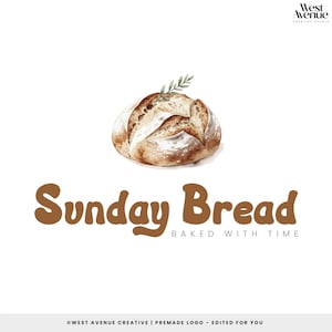 Bakery Logo Premade Logo Design, Bread Logo, Artisan Bakery Branding, Sourdough Logo, Cottage Bakery Logo, Food Business Branding