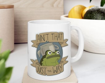 Over the Garden Wall "Ain't that just the way" mug (Cartoon network, cottagecore, otgw merch, Jason Funderberker, frog mug, autumn)