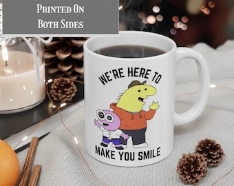 Lächelnde Freunde Tasse, Pim und Charlie, Geschenk für Erwachsene