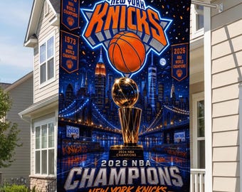 Flaga mistrzów NBA New York Knicks 2026 | Dekoracja drużyny koszykarskiej