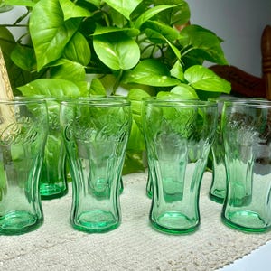 Set of 8 Green Glasses - Etsy