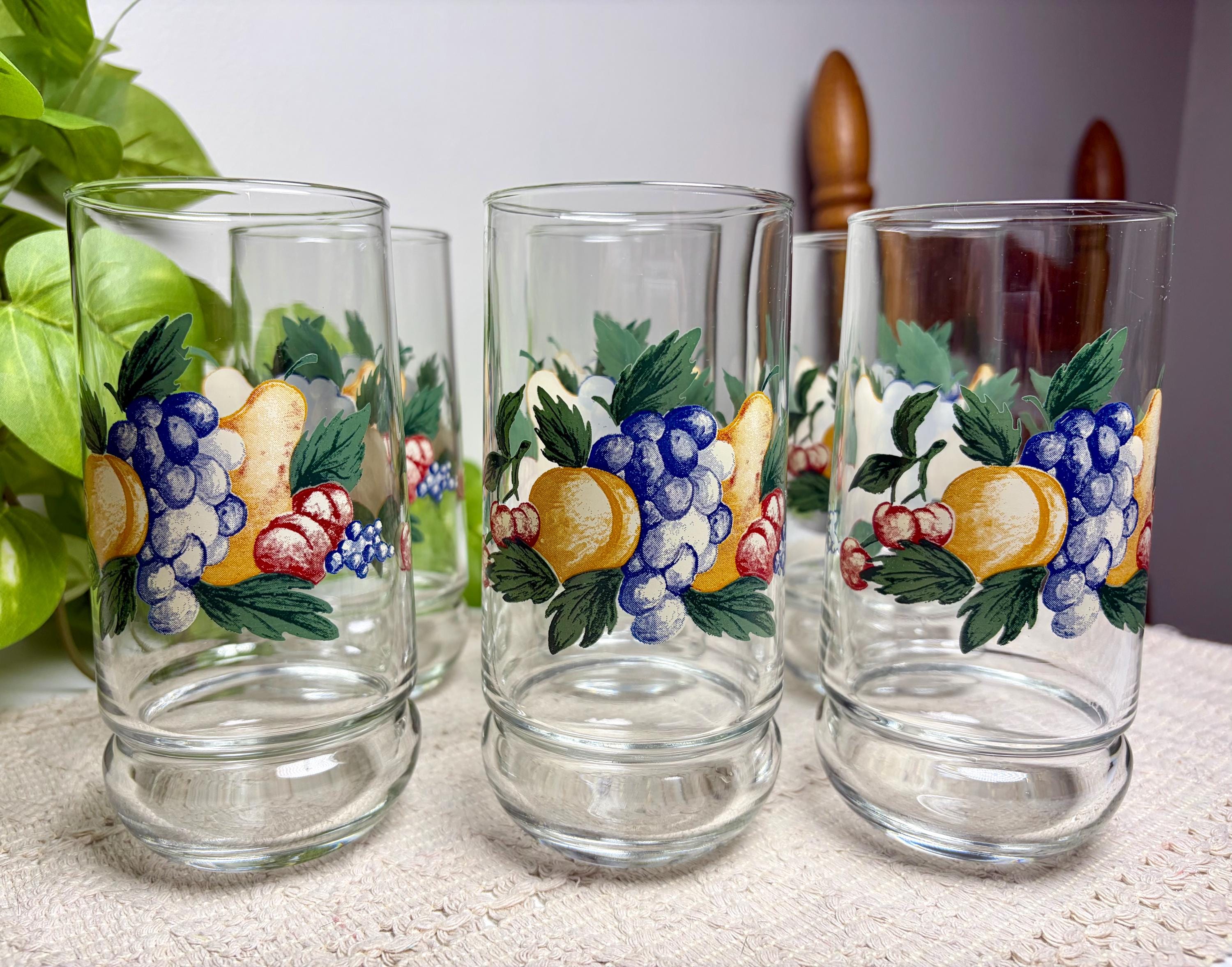 Fruit Glasses Vintage - Etsy