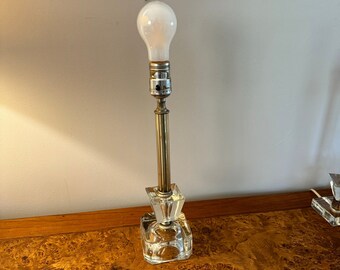 Vintage Art Deco Cut Glass Table Lamp Base No. 1