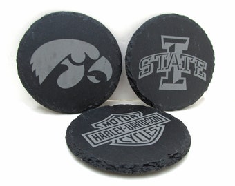 Sports Coasters - Solid Slate Coasters - Logo Coasters - Team Coasters