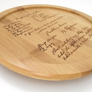 Lazy Susan with your Handwritten Recipe - Personalized Handwriting Lazy Susan Turntable