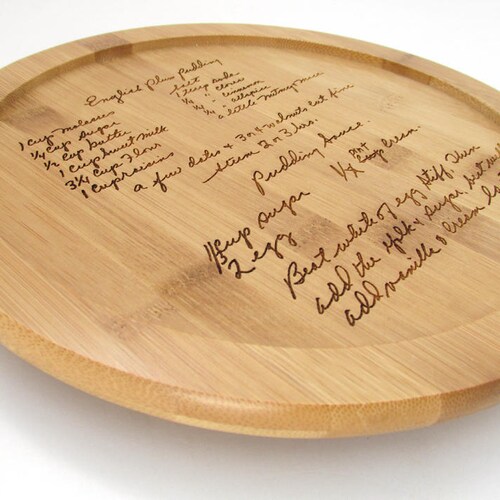 Lazy Susan With Your Handwritten Recipe Personalized Etsy