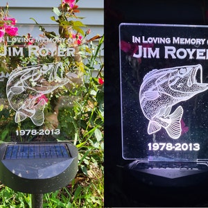 Memorial Solar Light - Personalized Memorial Gift - Lighted Grave Marker - Garden Light
