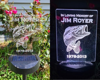 Memorial Solar Light - Personalized Memorial Gift - Lighted Grave Marker - Garden Light