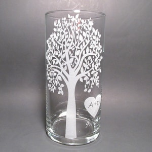 Personalized Unity Candle - Etched Glass Vase - Floating Candle - Sand Candle