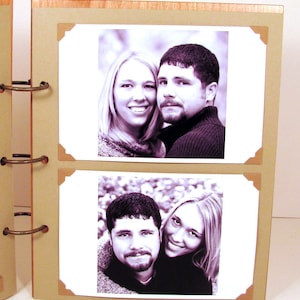 Tandem Bicycle Wedding Guest Book Photo Album LARGE SIZE Real Wood Covers Personalized image 5