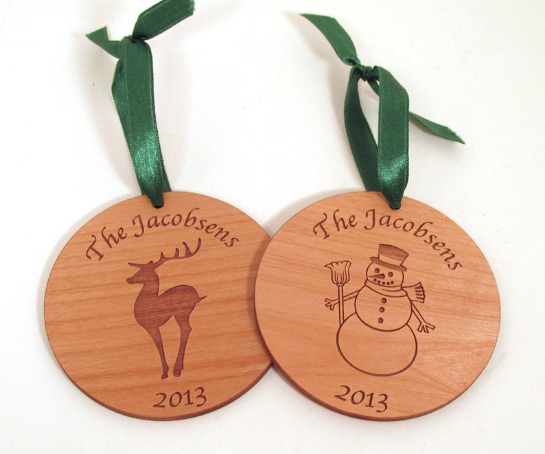 Personalized Wooden Ornament Family Tree Custom Ornament Choose Your Design image 2