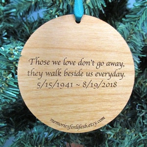 Memorial Photo Ornament Christmas Ornament for Loved Ones Personalized Photo Memorial Ornament image 4