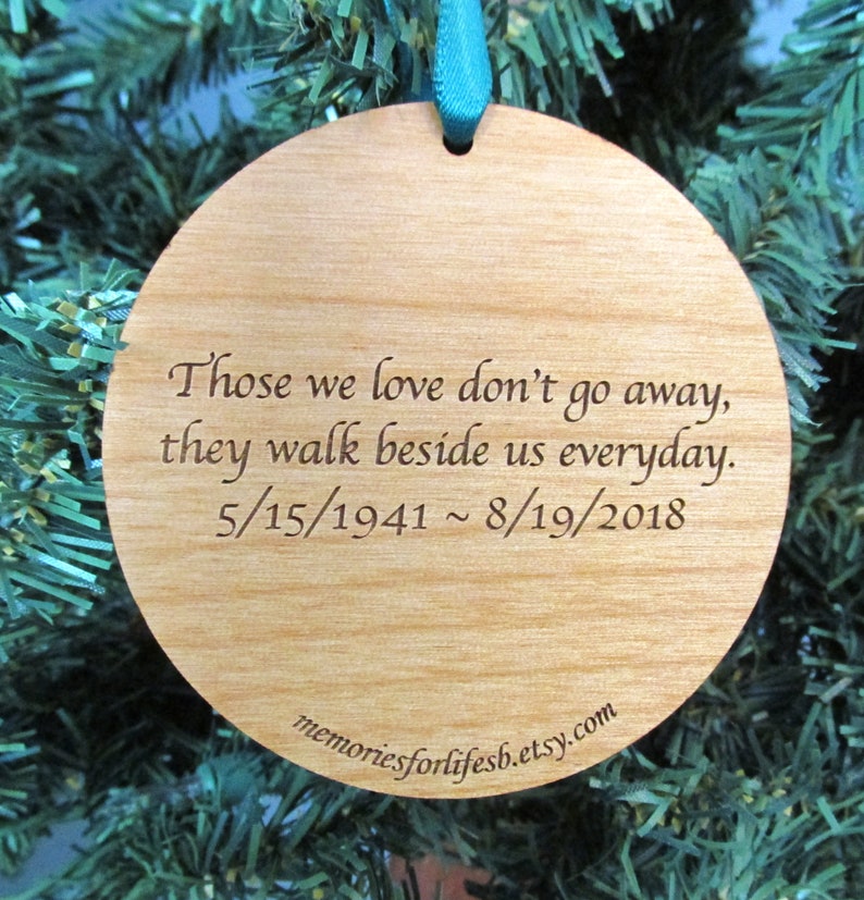 Memorial Photo Ornament Christmas Ornament for Loved Ones Personalized Photo Memorial Ornament image 4