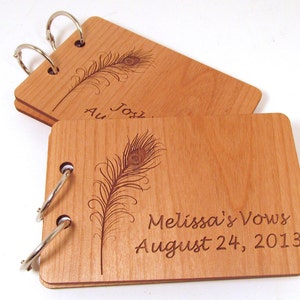 Wooden Vow Books Wedding Books I Do Set of 2 image 1