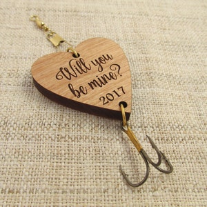 Valentine's Day Fishing Lure Will You Be Mine Valentine's Day Gift Fishing Hook for Husband, Boyfriend, Daddy, Grandpa image 1