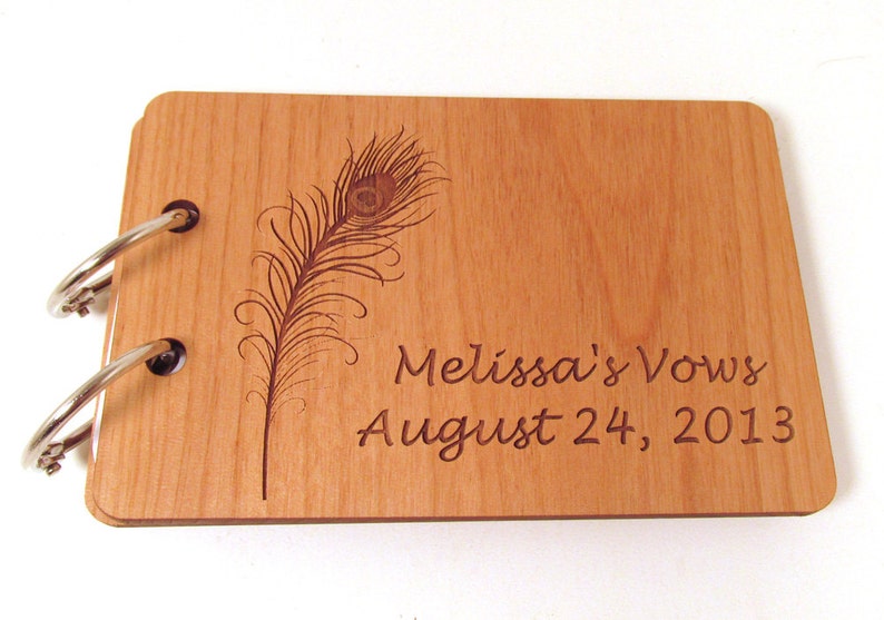 Wooden Vow Books Wedding Books I Do Set of 2 image 3