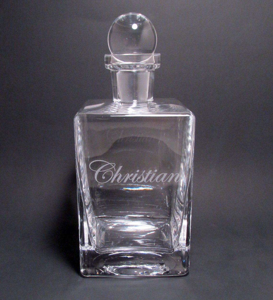 Personalized Etched Whiskey Decanter Scotch Decanter Groom Etsy