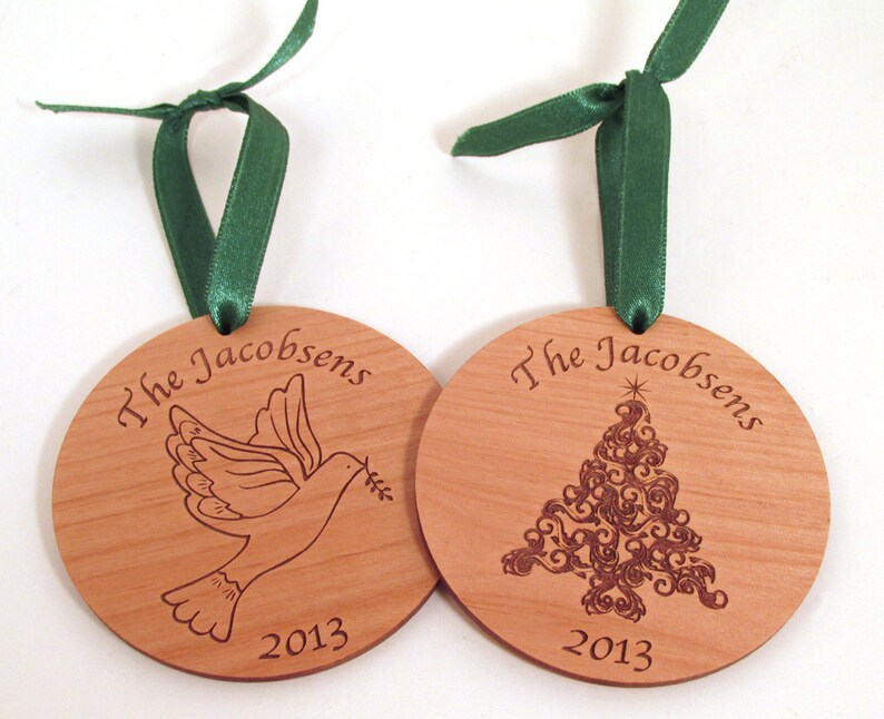 Personalized Wooden Ornament Family Tree Custom Ornament Choose Your Design image 3