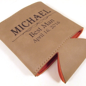Personalized Leather Cozy - Leatherette Cozy Can Cooler