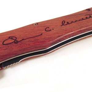 Engraved Knife with Wooden Handle You Provide Handwriting image 6