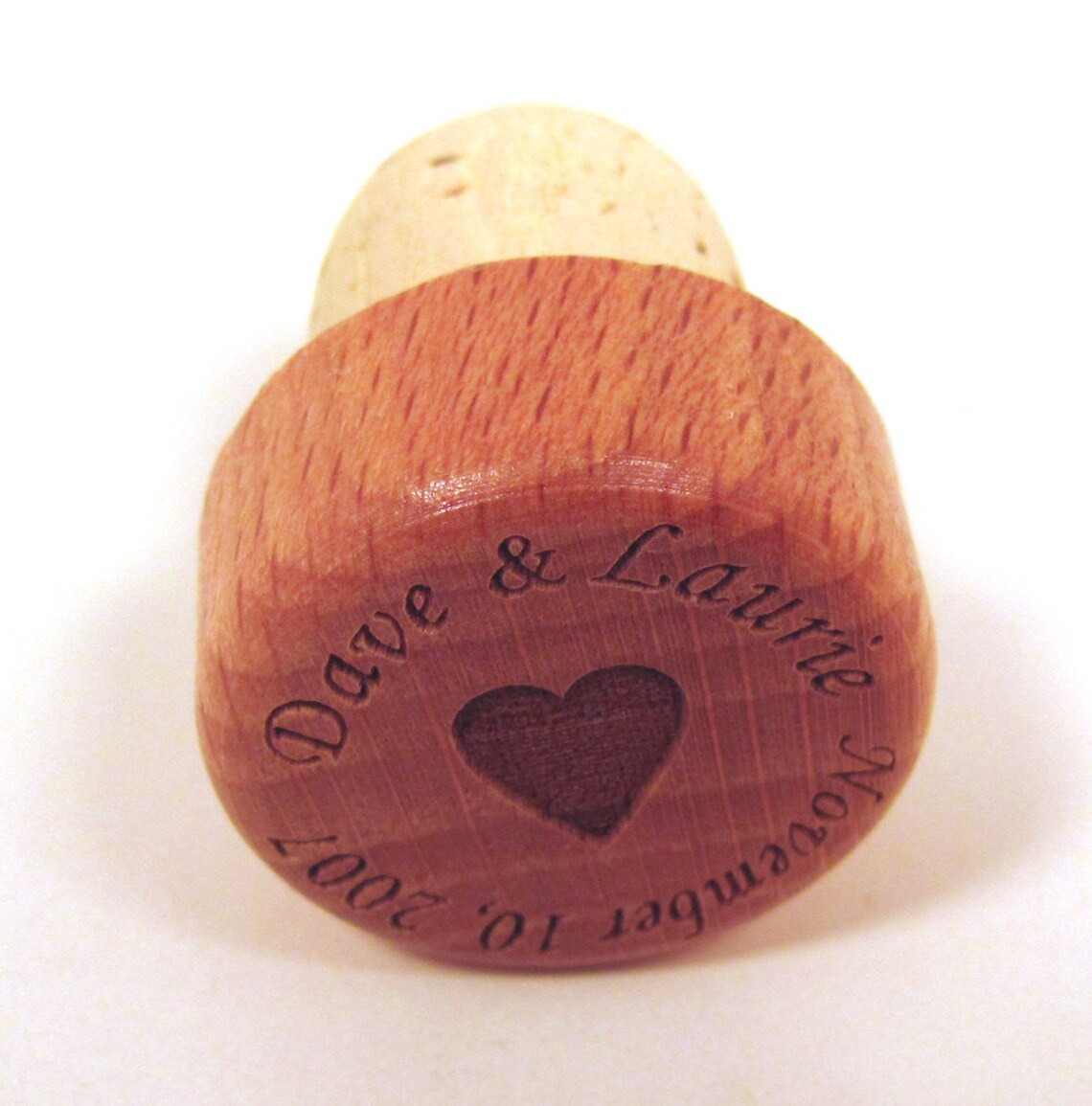 Wood Wine Bottle Stopper Anniversary Gift Etsy