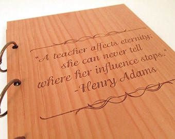 Custom Wooden Book - Choose Your Quote or Wording