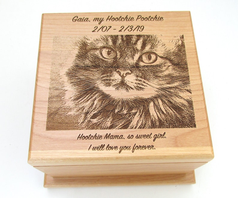 Custom Engraved Pet Urn Pet Memorial Engraving Pet Photo Etsy
