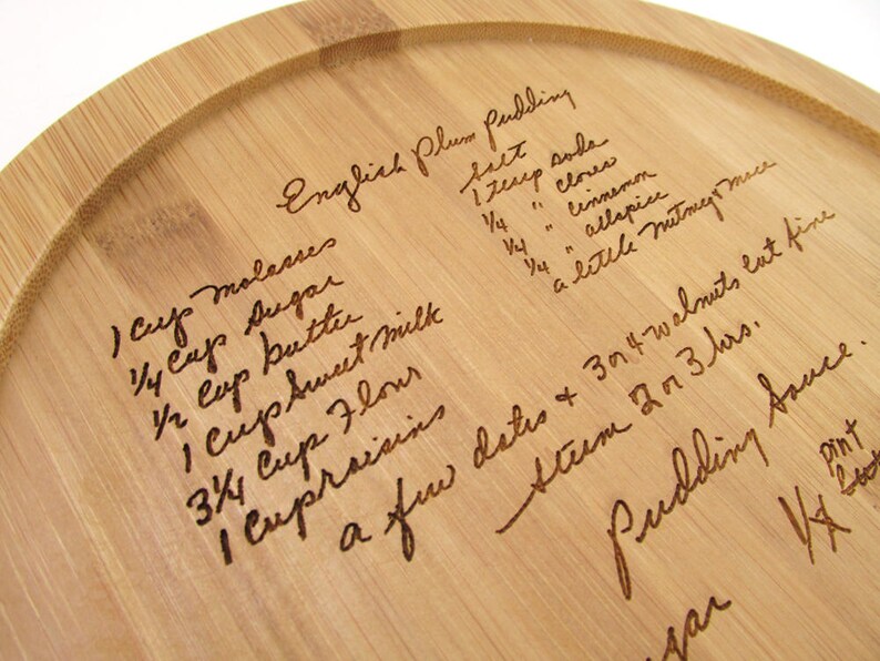 Lazy Susan With Your Handwritten Recipe Personalized Etsy