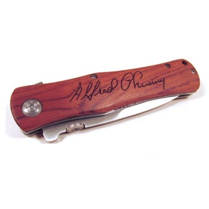 Engraved Knife with Wooden Handle You Provide Handwriting image 1