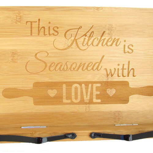 Personalized Cookbook Holder Engraved Bamboo Recipe Stand Etsy