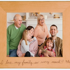 Personalisierter Bilderrahmen mit Ihrer Handschrift - Handgeschriebener Bilderrahmen