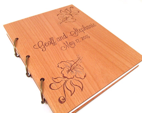 Álbum De Fotos Conmemorativo De Bodas Del Día De Madera Álbum De Fotos Conmemorativo De Bodas Del Día De Madera