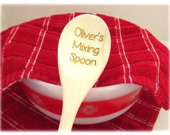Personalized Wooden Spoon - Mixing Spoon - Christmas Cookie Mixing Spoon (1 spoon)