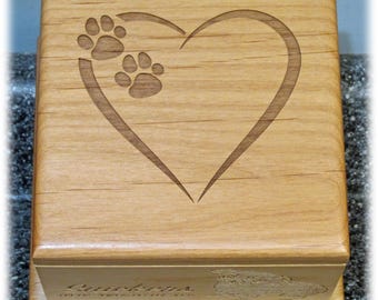 Pet Urn - Custom Personalized Wooden Pet Box - Memorial Box