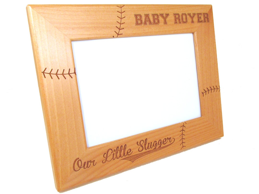 Personalized Baseball Frame - Wood Baby Picture Frame - Custom Baseball ...