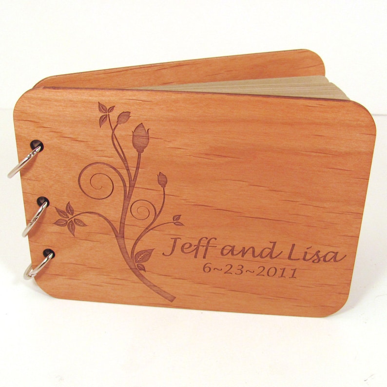 Real Wood Guest Book Photo Album for Weddings and Special Etsy