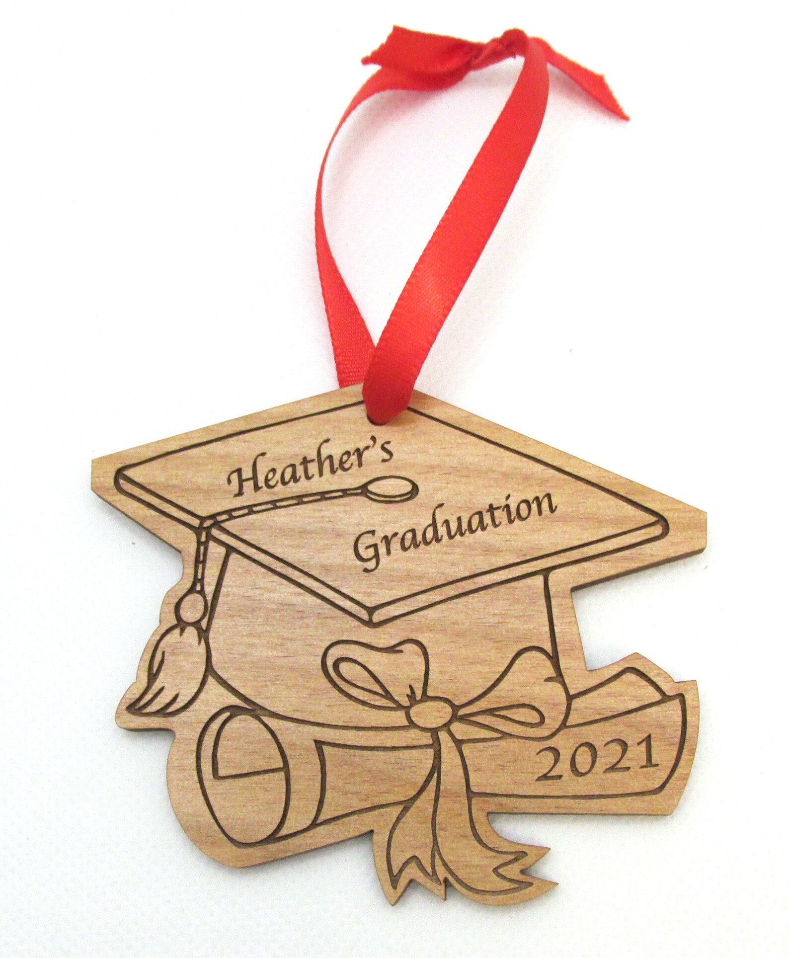 Personalized Graduation Ornament Custom Wooden Grad Ornament Etsy