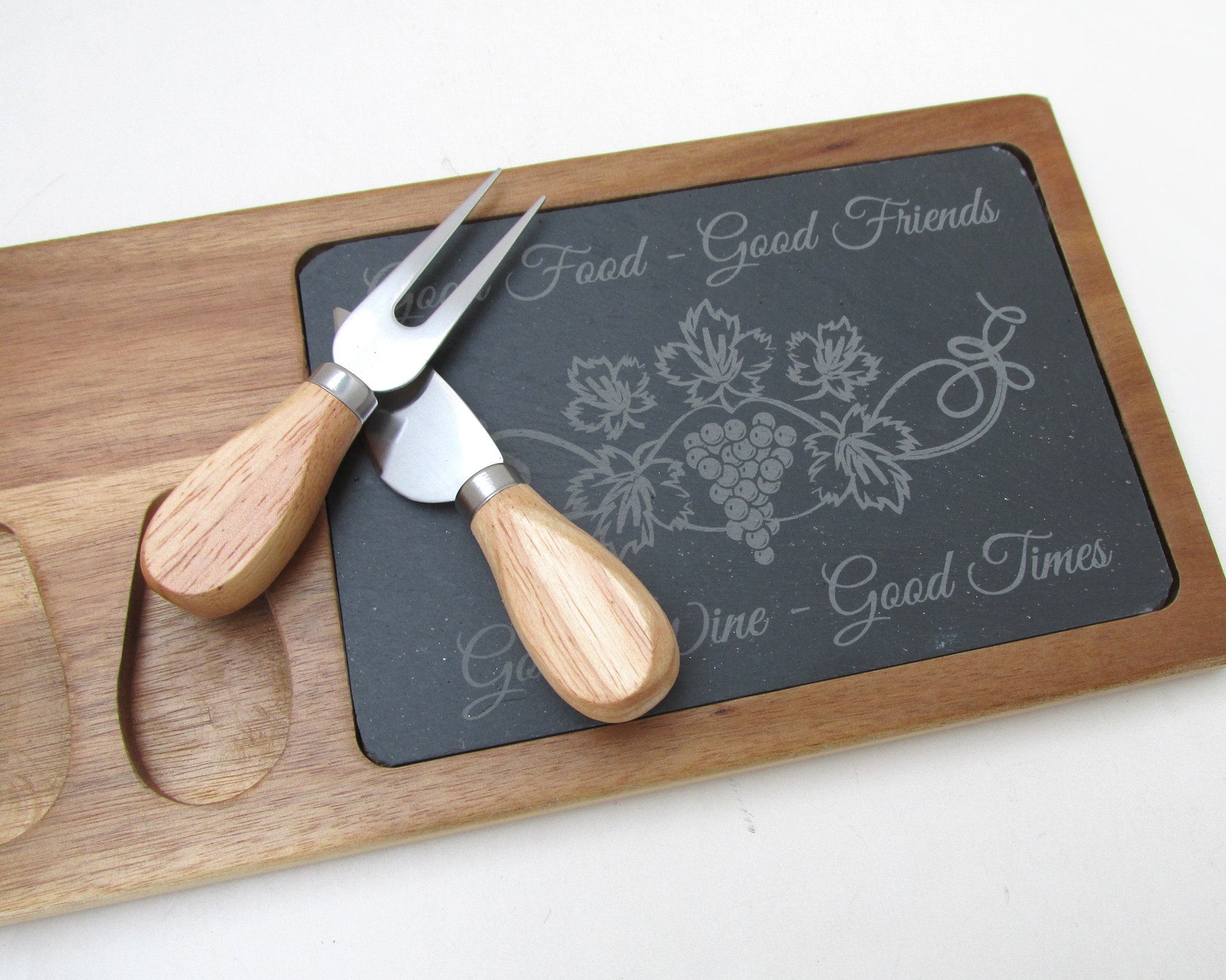 Slate and Wood Cheese Board